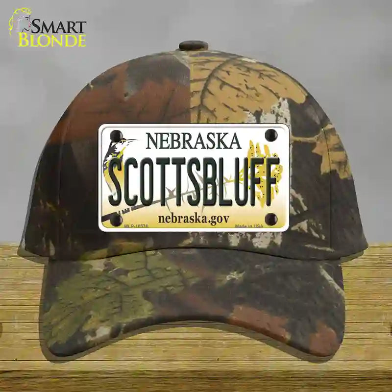 Scottsbluff Nebraska Novelty License Plate Hat Cotton / Camoflauge