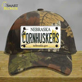 Cornhuskers Nebraska Novelty License Plate Hat Cotton / Camoflauge