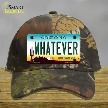 Whatever Arizona Novelty License Plate Hat Cotton / Camoflauge