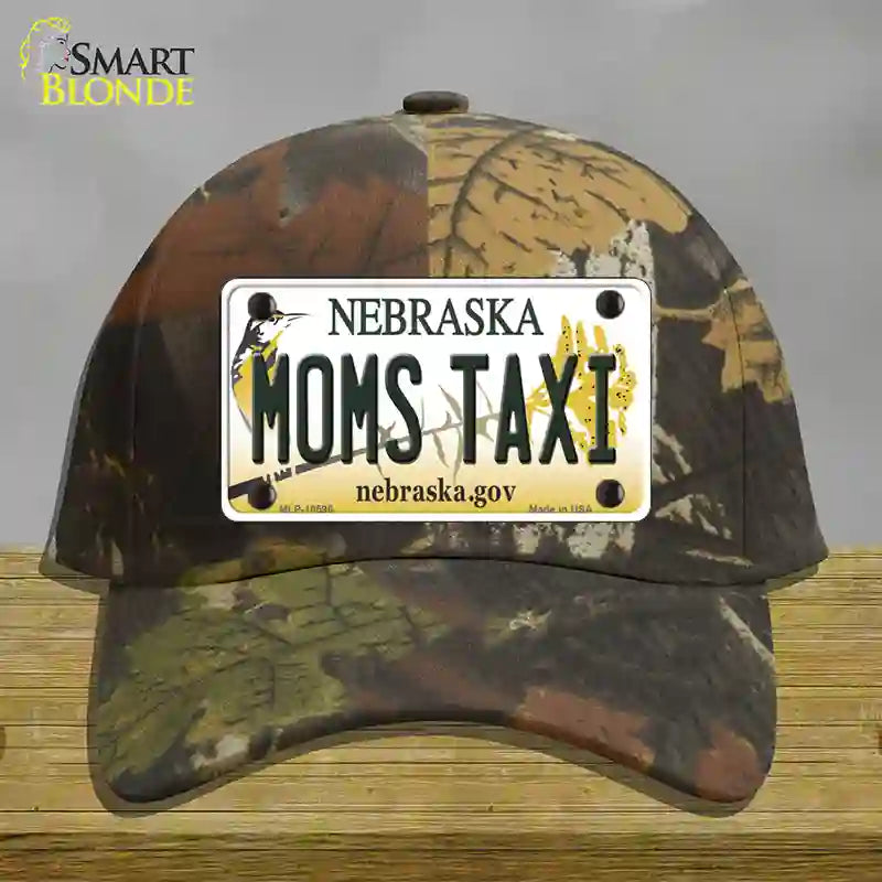 Moms Taxi Nebraska Novelty License Plate Hat Cotton / Camoflauge