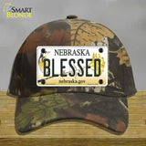 Blessed Nebraska Novelty License Plate Hat Cotton / Camoflauge