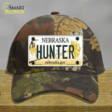 Hunter Nebraska Novelty License Plate Hat Cotton / Camoflauge