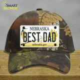 Best Dad Nebraska Novelty License Plate Hat Cotton / Camoflauge