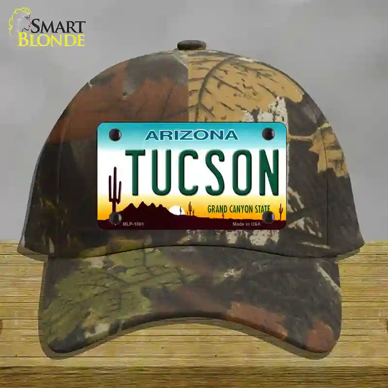 Tucson Arizona Novelty License Plate Hat Cotton / Camoflauge