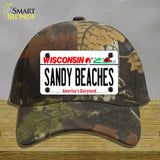 Sandy Beaches Wisconsin Novelty License Plate Hat Cotton / Camoflauge