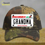 Grandma Wisconsin Novelty License Plate Hat Cotton / Camoflauge