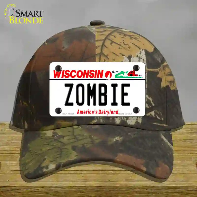 Zombie Wisconsin Novelty License Plate Hat Cotton / Camoflauge