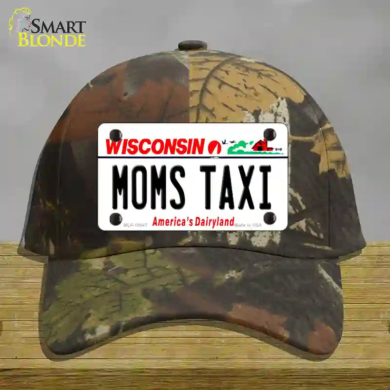 Moms Taxi Wisconsin Novelty License Plate Hat Cotton / Camoflauge