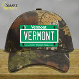 Vermont Green Mountain State Novelty License Plate Hat Cotton / Camoflauge