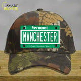 Manchester Vermont Novelty License Plate Hat Cotton / Camoflauge