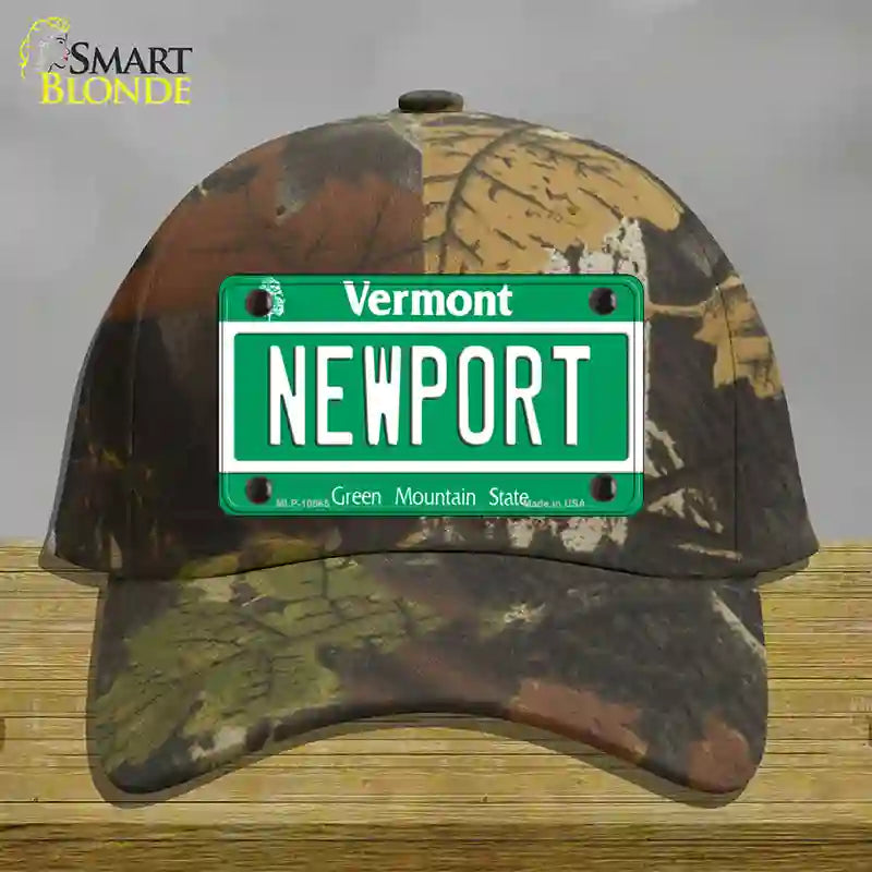 Newport Vermont Novelty License Plate Hat Cotton / Camoflauge