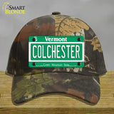 Colchester Vermont Novelty License Plate Hat Cotton / Camoflauge