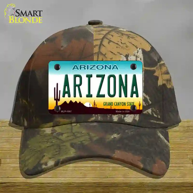 Arizona Novelty License Plate Hat Cotton / Camoflauge