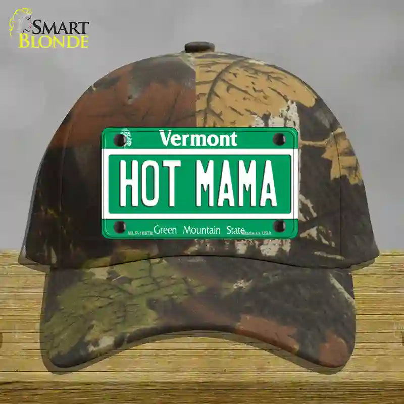 Hot Mama Vermont Novelty License Plate Hat Cotton / Camoflauge