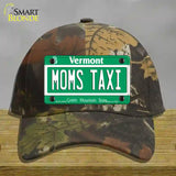 Moms Taxi Vermont Novelty License Plate Hat Cotton / Camoflauge