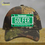 Golfer Vermont Novelty License Plate Hat Cotton / Camoflauge