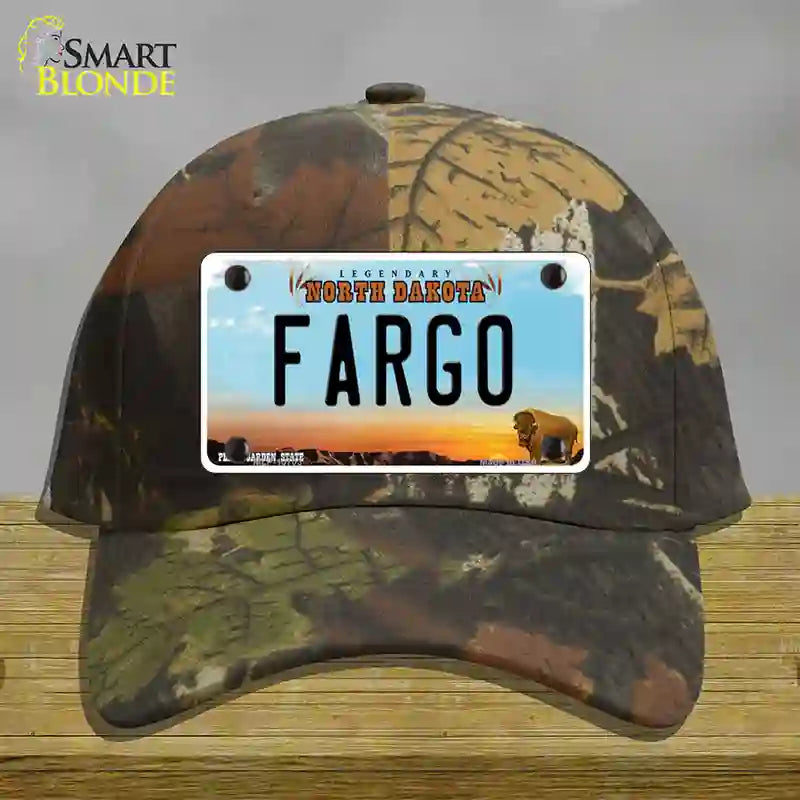 Fargo North Dakota Novelty License Plate Hat Cotton / Camoflauge