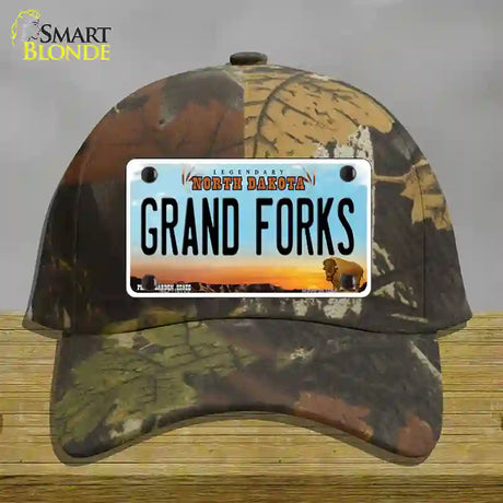 Grand Forks North Dakota Novelty License Plate Hat Cotton / Camoflauge