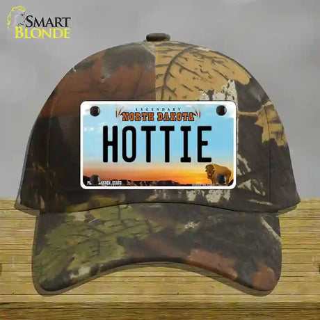 Hottie North Dakota Novelty License Plate Hat Cotton / Camoflauge