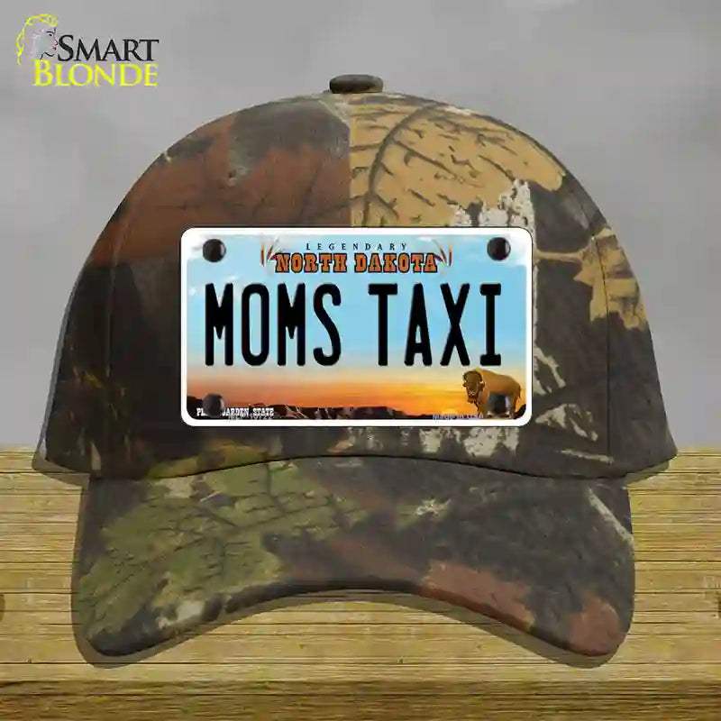 Moms Taxi North Dakota Novelty License Plate Hat Cotton / Camoflauge