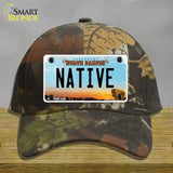 Native North Dakota Novelty License Plate Hat Cotton / Camoflauge