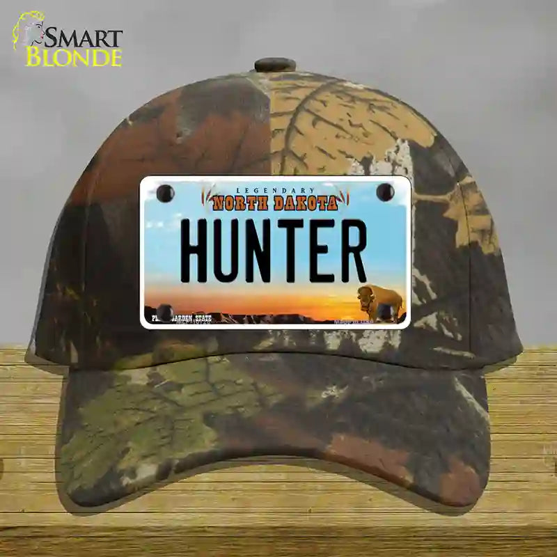 Hunter North Dakota Novelty License Plate Hat Cotton / Camoflauge