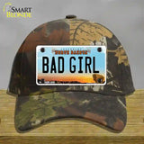 Bad Girl North Dakota Novelty License Plate Hat Cotton / Camoflauge