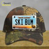 Ski Bum North Dakota Novelty License Plate Hat Cotton / Camoflauge