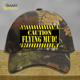 Caution Flying Mud Novelty License Plate Hat Cotton / Camoflauge