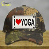 I Love Yoga Silver Novelty License Plate Hat Cotton / Camoflauge