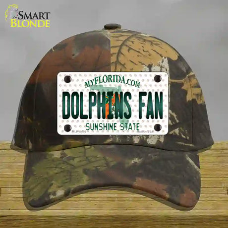 Dolphins Fan Florida Novelty License Plate Hat Cotton / Camoflauge