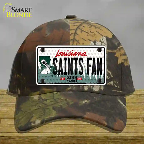 Saints Fan Louisiana Novelty License Plate Hat Cotton / Camoflauge