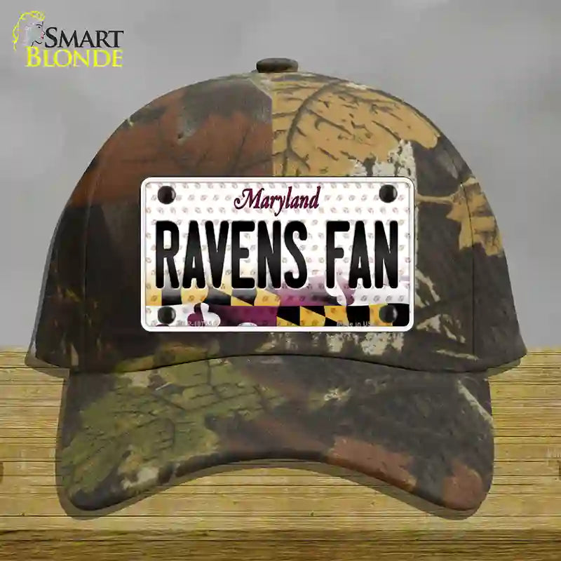 Ravens Fan Maryland Novelty License Plate Hat Cotton / Camoflauge