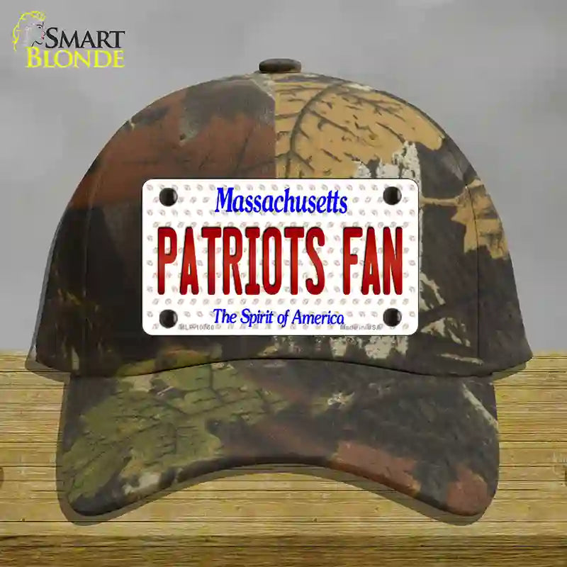 Patriots Fan Massachusetts Novelty License Plate Hat Cotton / Camoflauge