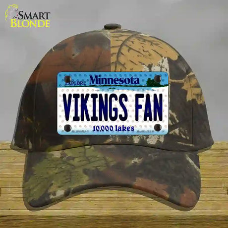 Vikings Fan Minnesota Novelty License Plate Hat Cotton / Camoflauge