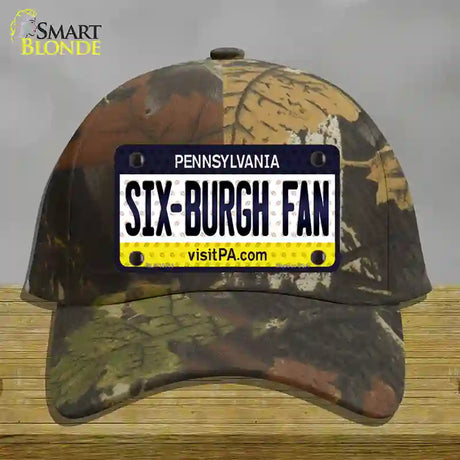 Six Burgh Fan Pennsylvania Novelty License Plate Hat Cotton / Camoflauge