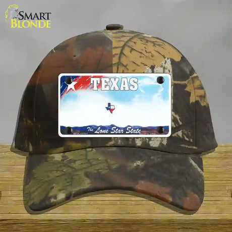 Texas New State Novelty License Plate Hat Cotton / Camoflauge