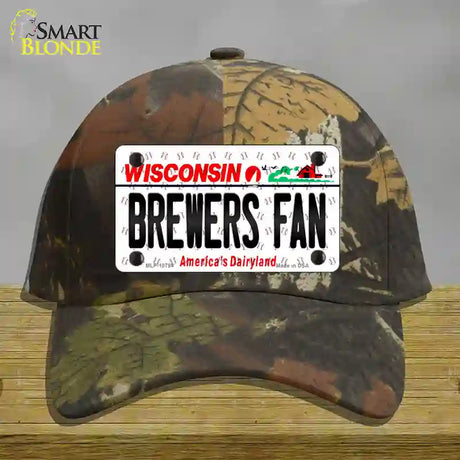 Brewers Fan Wisconsin Novelty License Plate Hat Cotton / Camoflauge