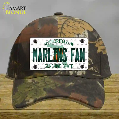 Marlins Fan Florida Novelty License Plate Hat Cotton / Camoflauge