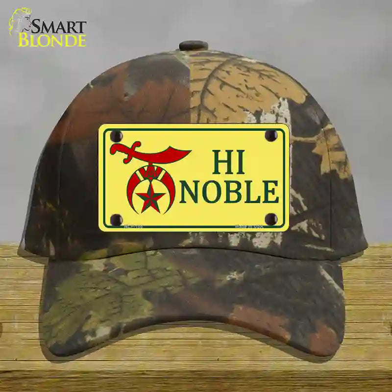 High Noble Novelty License Plate Hat Cotton / Camoflauge