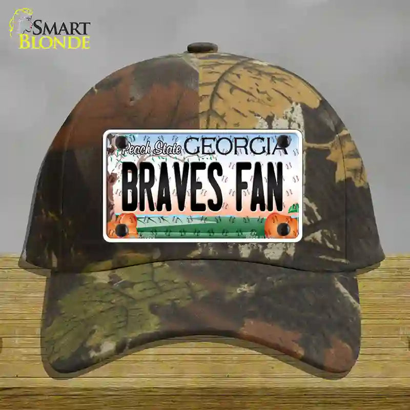 Braves Fan Georgia Novelty License Plate Hat Cotton / Camoflauge