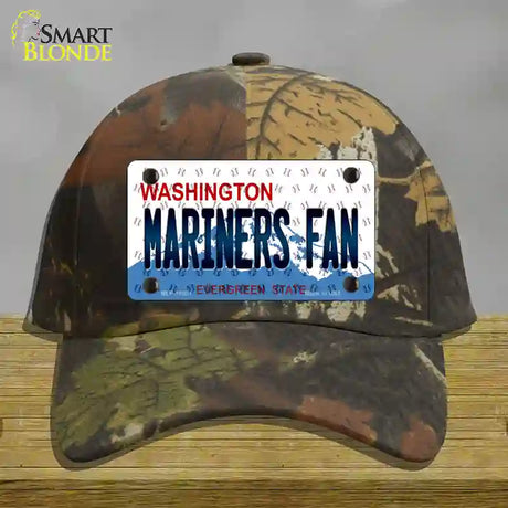 Mariners Fan Washington Novelty License Plate Hat Cotton / Camoflauge