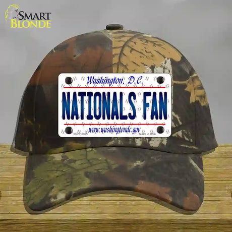 Nationals Fan Washington DC Novelty License Plate Hat Cotton / Camoflauge