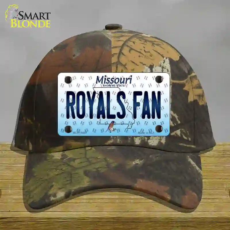 Royals Fan Missouri Novelty License Plate Hat Cotton / Camoflauge