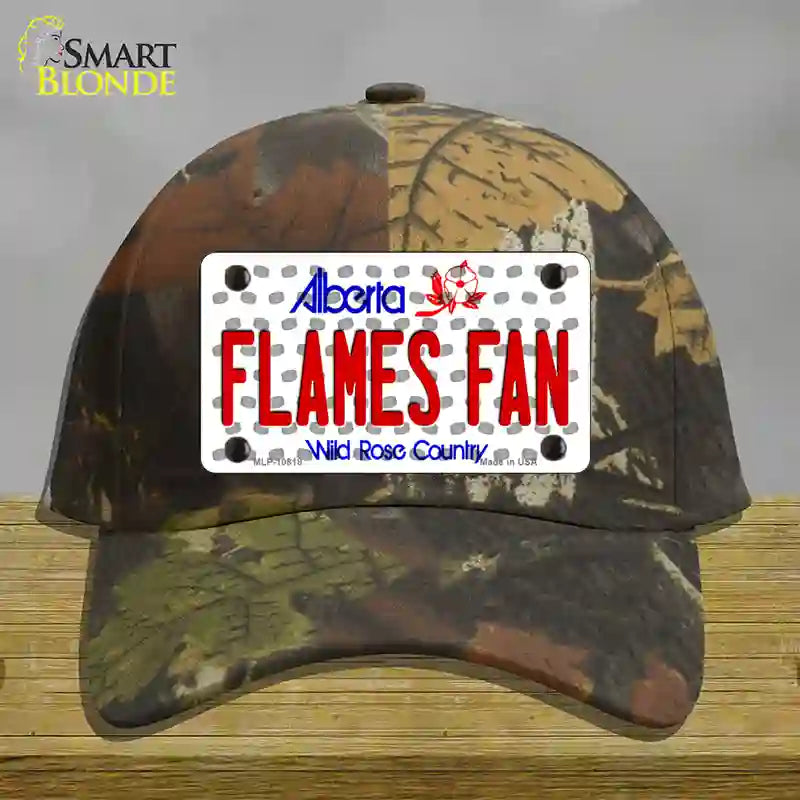 Flames Fan Alberta Novelty License Plate Hat Cotton / Camoflauge