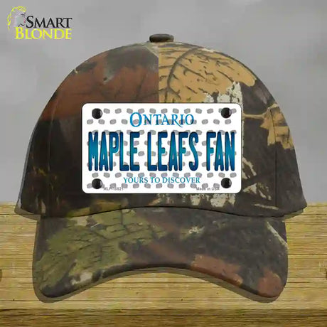 Maple Leafs Fan Ontario Novelty License Plate Hat Cotton / Camoflauge