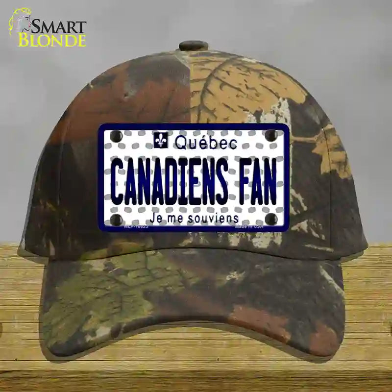 Canadiens Fan Quebec Novelty License Plate Hat Cotton / Camoflauge