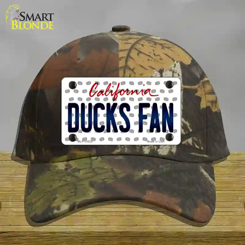 Ducks Fan California Novelty License Plate Hat Cotton / Camoflauge