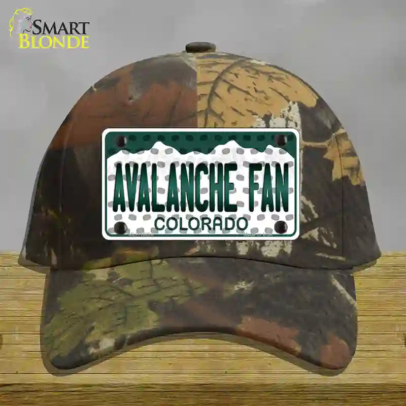 Avalanche Fan Colorado Novelty License Plate Hat Cotton / Camoflauge