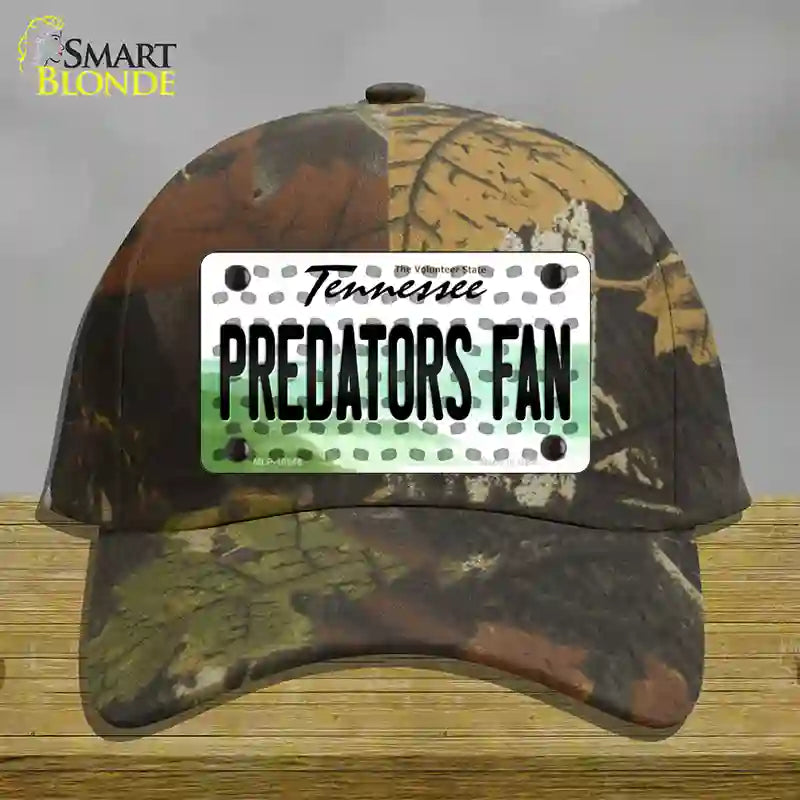 Predators Fan Tennessee Novelty License Plate Hat Cotton / Camoflauge